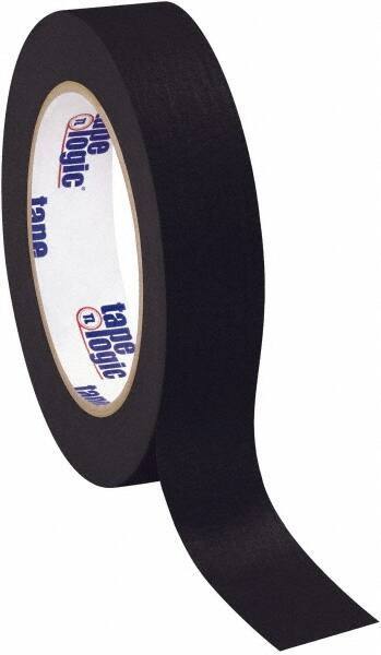 Tape Logic - 1" Wide x 60 Yd Long Black Crepe Paper Masking Tape - 4.9 mil Thick - Exact Industrial Supply