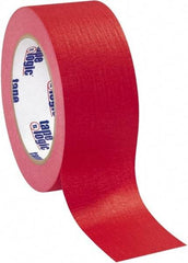 Tape Logic - 2" Wide x 60 Yd Long Red Crepe Paper Masking Tape - 4.9 mil Thick - Exact Industrial Supply