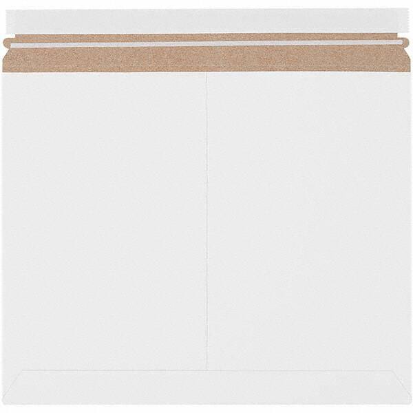 Made in USA - 11-7/8" Long x 14-7/8" Wide Peel-Off Self-Seal Flat Mailer - White - Exact Industrial Supply