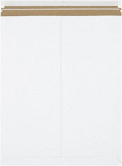 Made in USA - 21" Long x 17" Wide Peel-Off Self-Seal Flat Mailer - White - Exact Industrial Supply