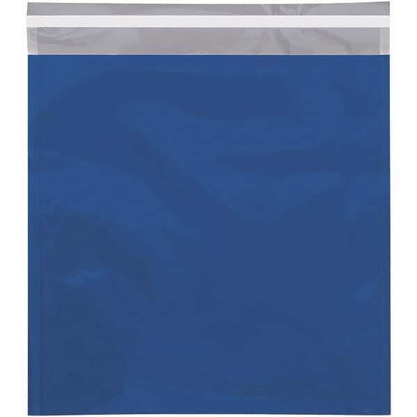 Value Collection - 13" Long x 10-3/4" Wide Peel-Off Self-Seal Metallic Mailer - Blue - Exact Industrial Supply