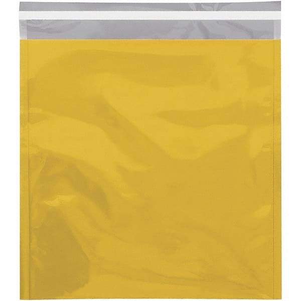 Value Collection - 13" Long x 10-3/4" Wide Peel-Off Self-Seal Metallic Mailer - Gold - Exact Industrial Supply