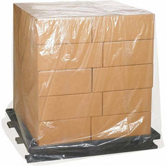 Made in USA - 42" Long x 42" Wide x 96" High Pallet Cover - Clear, Case, 50 Piece - Exact Industrial Supply