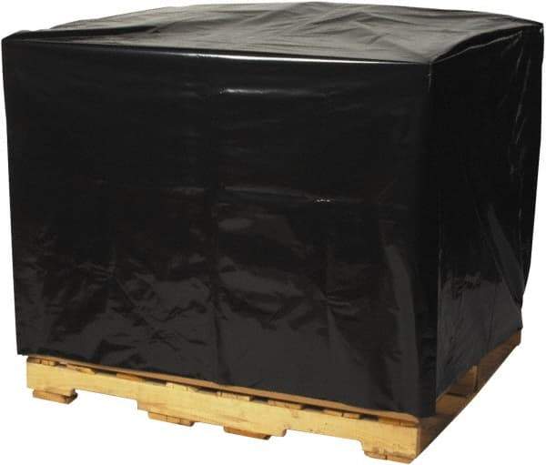 Made in USA - 36" Long x 48" Wide x 72" High Pallet Cover - Black, Case, 50 Piece - Exact Industrial Supply