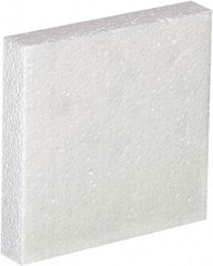 Made in USA - 6" Long x 6" Wide x 1" High x 1" Thick Polystyrene Foam - White, Case - Exact Industrial Supply
