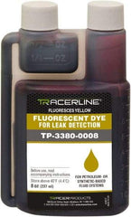 Spectroline - 8 oz Bottle Yellow Automotive Leak Detection Dye - For Engine Oil (Gasoline & Diesel), Power Steering, Automatic Transmission, Fuel (Gasoline & Diesel), Hydraulics - Exact Industrial Supply