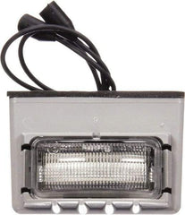 Truck-Lite - 2" Long, Clear LED License Light - 12 Volts, Includes LED Light, Bracket, Gasket - Exact Industrial Supply