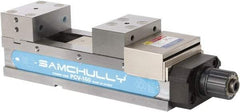 Samchully - 100mm Jaw Width, 150mm Jaw Opening Capacity, Horizontal Stationary Machine Vise - Manual Operation, 1 Station, 400mm Long x 38.1mm Deep, 40mm Jaw Height, Alloy Steel - Exact Industrial Supply