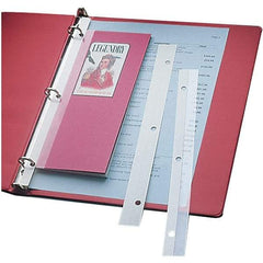 C-LINE - 200 Sheet Capacity, 1 x11", Binder Insert Strips - Plastic, Clear - Exact Industrial Supply