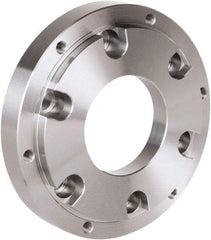 Samchully - Adapter Back Plate for 457mm Diam MH Lathe Chucks - A2-15 Mount, 200mm Through Hole Diam, 380mm OD, 60mm Flange Height, Steel - Exact Industrial Supply