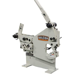 Baileigh - 6-1/4" Throat Depth, 16 Ton Punch Pressure, 5/16" Punch Capacity Ironworker - 39" Wide x 26" High x 16" Deep - Exact Industrial Supply