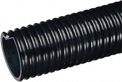 Kuriyama of America - 5" ID x 5-3/4" OD, 35 Max psi, 28 In. Hg, Dry Material Handling & Transfer Hose - Polyurethane Liner, PVC Cover, -40 to 150°F, 10" Bend Radius, 20' Coil Length, Black - Exact Industrial Supply