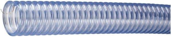 Kuriyama of America - 3" ID x 3.64" OD, 40 Max psi, 28 In. Hg, Dry Material Handling & Transfer Hose - PVC with Grounding Wire, -4 to 150°F, 6" Bend Radius, 50' Coil Length, Transparent - Exact Industrial Supply
