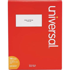 UNIVERSAL - 4-1/2" Long, White Paper Shipping Label - For Copiers - Exact Industrial Supply
