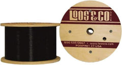 Loos & Co. - 3/32" x 1/16" Diam, Steel Wire Rope - 480 Lb Breaking Strength, 7 x 7, Vinyl Coating - Exact Industrial Supply