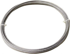 Loos & Co. - 1/8" x 3/32" Diam, Galvanized Steel Wire Rope - 920 Lb Breaking Strength, 7 x 7, Vinyl Coating - Exact Industrial Supply