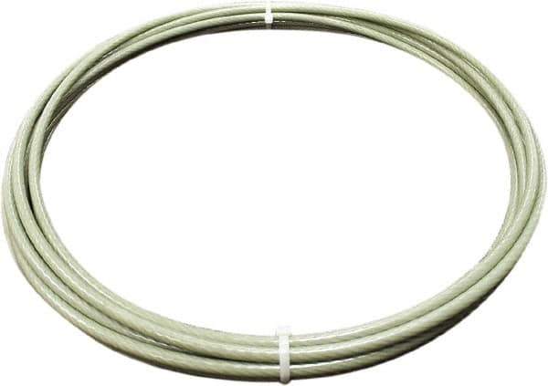 Loos & Co. - 50' Long, 3/16" x 3/16" Diam, Stainless Steel Wire Rope - 4,200 Lb Breaking Strength, 7 x 19 - Exact Industrial Supply
