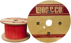 Loos & Co. - 3/16" x 1/8" Diam, Galvanized Steel Wire Rope - 1,700 Lb Breaking Strength, 7 x 7, Vinyl Coating - Exact Industrial Supply