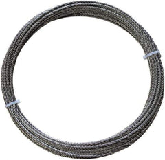 Loos & Co. - 3/16" x 3/16" Diam, Stainless Steel Wire Rope - 2,900 Lb Breaking Strength, 7 x 19 - Exact Industrial Supply