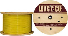 Loos & Co. - 3/16" x 1/8" Diam, Galvanized Steel Wire Rope - 2,000 Lb Breaking Strength, 7 x 19, Vinyl Coating - Exact Industrial Supply