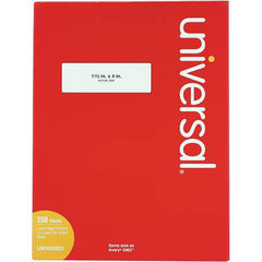 UNIVERSAL - 4" Long, White Paper Laser Label - For Inkjet Printers, Laser Printers - Exact Industrial Supply