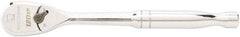 GearWrench - 1/2" Drive Pear Head Ratchet - Full Polish Chrome Finish, 11" OAL, 60 Gear Teeth, Full Polished Handle, Standard Head - Exact Industrial Supply