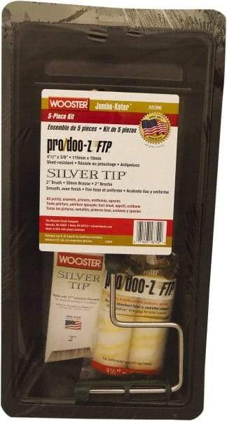 Wooster Brush - 2" Angled Polyester Angular Brush - 2-11/16" Bristle Length, 6-1/2" Wood Fluted Handle - Exact Industrial Supply