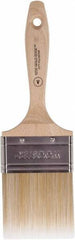 Wooster Brush - 3" Flat Polyester Varnish Brush - 2-15/16" Bristle Length, 5-9/16" Wood Beavertail Handle - Exact Industrial Supply
