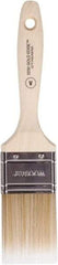 Wooster Brush - 2" Flat Polyester Varnish Brush - 2-11/16" Bristle Length, 4-9/16" Wood Beavertail Handle - Exact Industrial Supply