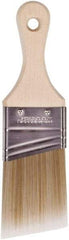 Wooster Brush - 2" Angled Polyester Angular Brush - 2-11/16" Bristle Length, 2-7/8" Wood Fluted Handle - Exact Industrial Supply