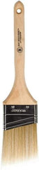 Wooster Brush - 2-1/2" Angled Polyester Angular Brush - 2-15/16" Bristle Length, 6-13/16" Wood Fluted Handle - Exact Industrial Supply