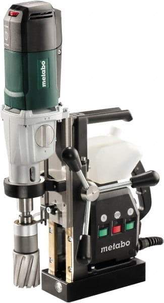 Metabo - 3/4" Chuck, 2" Travel, Portable Magnetic Drill Press - 250-450 RPM, 12 Amps, 1200 Watts - Exact Industrial Supply