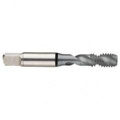 M8x1.25 6H 2-Flute Cobalt Black Ring Semi-Bottoming 45 degree Spiral Flute Tap-MolyGlide - Exact Industrial Supply