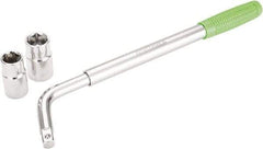 OEM Tools - 21" Long Cylindrical Shaped Lug Nut Wrench Tire Iron - Telescoping, 11/16, 3/4, 13/16, 7/8" Hex, 17, 19, 21, 22mm - Exact Industrial Supply