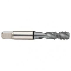 1/4-28 2B 2-Flute Cobalt Black Ring Semi-Bottoming 45 degree Spiral Flute Tap-MolyGlide - Exact Industrial Supply