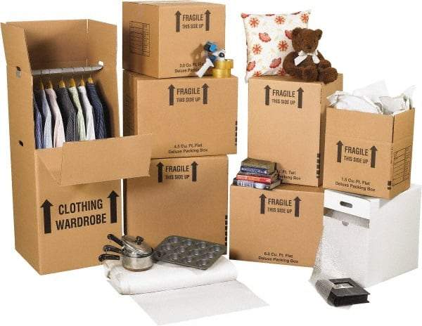 Made in USA - Moving & Box Kits Kit Type: Home Moving Kit Number of Boxes: 57 - Exact Industrial Supply