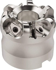 Seco - 37.33mm Cut Diam, 6mm Max Depth, 22mm Arbor Hole, 6 Inserts, RN.. 1204 Insert Style, Indexable Copy Face Mill - R220.26 Cutter Style, 16,700 Max RPM, 45mm High, Through Coolant, Series R220.26 - Exact Industrial Supply