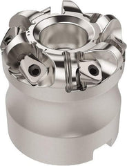 Seco - 37.33mm Cut Diam, 6mm Max Depth, 22mm Arbor Hole, 6 Inserts, RN.. 1204 Insert Style, Indexable Copy Face Mill - R220.26 Cutter Style, 16,700 Max RPM, 45mm High, Through Coolant, Series R220.26 - Exact Industrial Supply