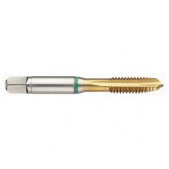 M8 x 1.25 Dia. - 6H - 3 FL - Cobalt Bottoming Green Ring Tap FORM-E-TiN - Exact Industrial Supply