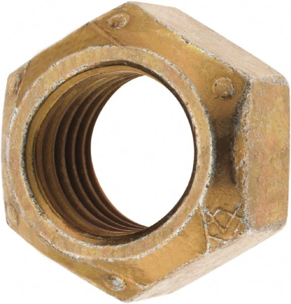 Made in USA - 9/16-12 Grade C Hex Lock Nut with Distorted Thread - Exact Industrial Supply