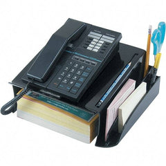 UNIVERSAL - Black Desktop Telephone Stand - Plastic - Exact Industrial Supply