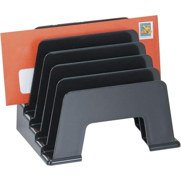UNIVERSAL - Black Inclined File Sorter - Plastic - Exact Industrial Supply