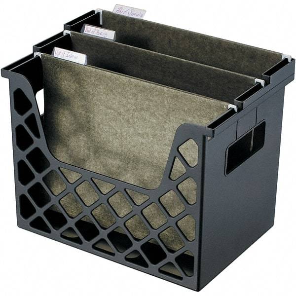 UNIVERSAL - Black File Boxes-Portable - Plastic - Exact Industrial Supply