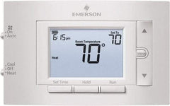 White-Rodgers - 50 to 99°F, 1 Heat, 1 Cool, Digital Programmable Thermostat - 20 to 30 Volts, 1.77" Inside Depth x 1.77" Inside Height x 5-1/4" Inside Width, Horizontal Mount - Exact Industrial Supply