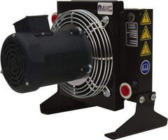 AKG Thermal Systems - SAE #12, 1 Fan Mount, Liquid-To-Air Aluminum Brazed Process Equipment Heat Exchanger - Oil Cooler, Ethylene Glycol/Water Mixture Cooler, 14.25" High x 13.78" Wide x 13.27" Deep, 250°F Max - Exact Industrial Supply