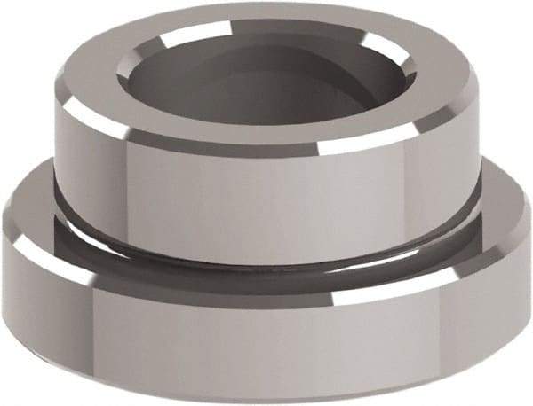 Jergens - Ball Lock System Compatible, Reverse Mount Modular Fixturing Receiver Bushing - 30mm ID x 1.6535" OD, 1.6535" Overall Height - Exact Industrial Supply