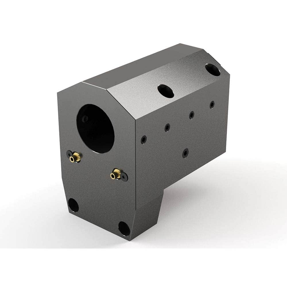 Global CNC Industries - Turret & VDI Tool Holders; Type: Doosan ID Block ; Clamping System: 100mm X 100mm ; Tool Axis: ID ; Through Coolant: No ; Additional Information: 4 Mounting Holes - Exact Industrial Supply