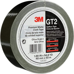 3M - 2" x 50m Red Gaffers Tape - 11 mil, Rubber Adhesive, Cotton Cloth Backing, Series GT2 - Exact Industrial Supply