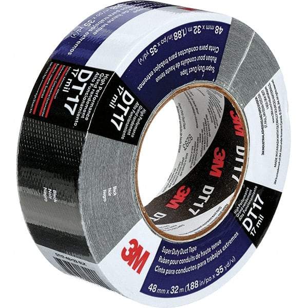 3M - 2" x 54.8m Silver Duct Tape - 8 mil, Rubber Adhesive, Polyethylene Film Backing, Series DT8 - Exact Industrial Supply