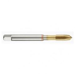 42667 2B 3-Flute PM Cobalt Red Ring Spiral Point Plug Tap-TiN - Exact Industrial Supply
